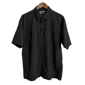 5.11 Tactical Freedom Flex snap shirt men's large black vented pockets 71340